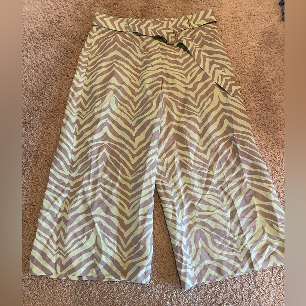 Lafayette 148 Rockefeller Zevron-Print Coastal Cloth Pants